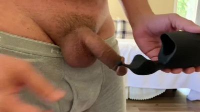 EXPLOSIVE Cumshot from Vibrating Cock Toy
