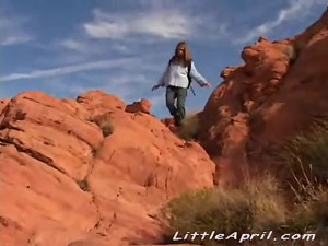Little April masturbating hard