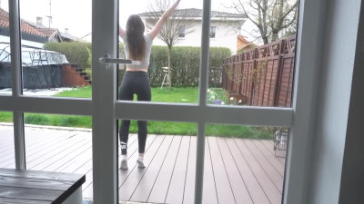 Stepsister Caught Me Peeping Her Yoga - Via Hub