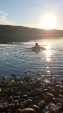 Swedish babe nude swiming public