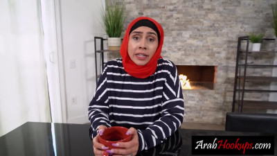 Arab teen with big ass Lilly Hall learns how to suck a big and hard dick
