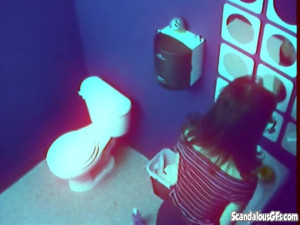 Masturbating slut caught on spy cam