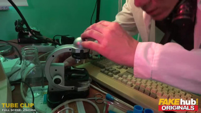 FAKEhub Originals Mad Scientist creates cute tiny petite girl with big ass