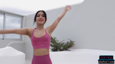 Petite lesbian Asian and Latina babes Chloe Rose and Lorena Hidalgo