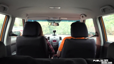 Bigass driving bae fucked in car by instructor after class