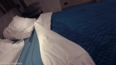 Hot and passionate bedtime sex with sexy brunette with big butt and tight pink pussy 4K 60FPS