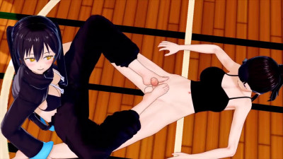 FUTA FireForce Maki Oze X Tamaki Kotatsu (3D HENTAI)