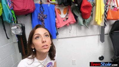 Petite teen shoplifter Dani Blu taboo fucked hard by her angry stepdad