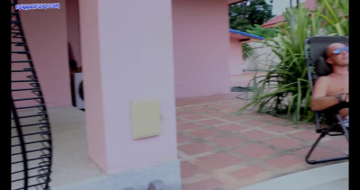 Mom almost caught us: stepfather hard fucked daughter outdoor