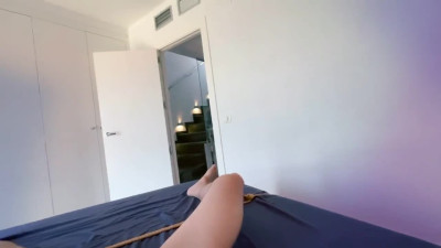 Hubby gets dominated by Mistress Japanese Wife - Light BDSM Play, Passionate sex & CumPlay Ending!