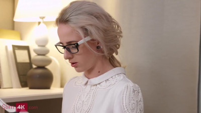 Cutie Hanna Rey with glasses drilled by BF