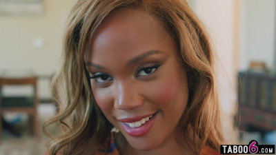Black MILF beauty with big tits August Skye fucked after a short interview